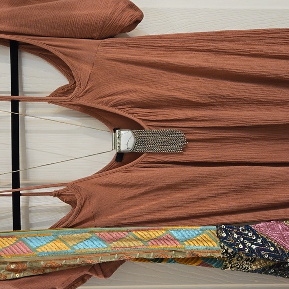 Forever 21 blouse,cold shoulder, summer,beach,dusty rose,flowy - Picture 1 of 10